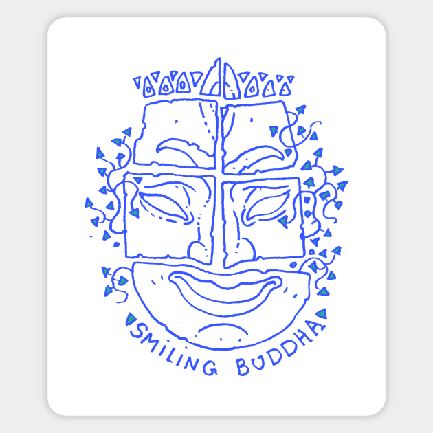 smiling Buddha face Sticker by croquis design